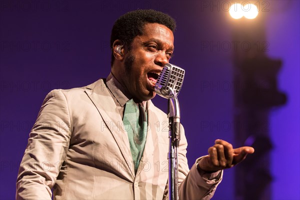 The US-American Rhythm and Blues Band Vintage Trouble live at the Blue Balls Festival Lucerne