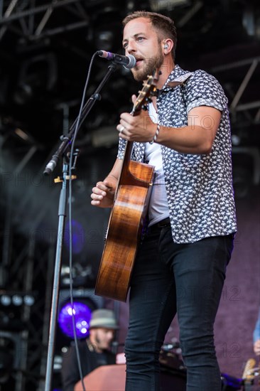 The British singer and musician James Morrison live at the 26th Heitere Open Air in Zofingen