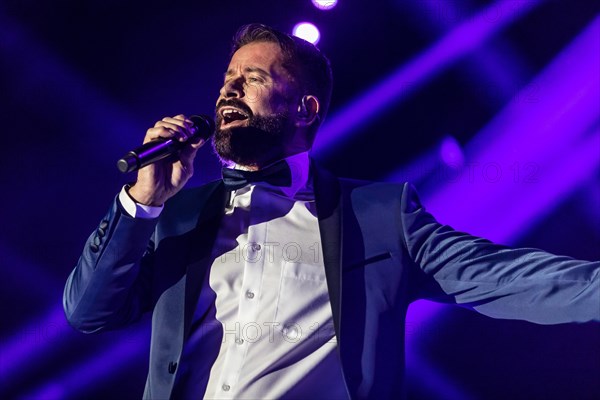 The Swiss pop singer and presenter Leonard live at the Schlager Nacht in Lucerne