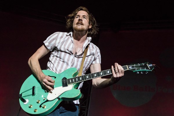 The Canadian Hard Rock duo Black Pistol Fire with vocalist and guitarist Kevin McKeown and drummer Eric Owen live at the 26th Blue Balls Festival in Lucerne
