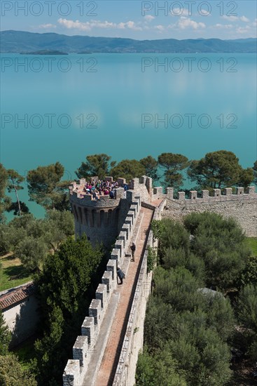 Fortress wall with tourists