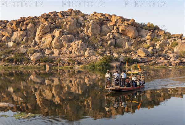 Tungabhadra River crossing in Hampi