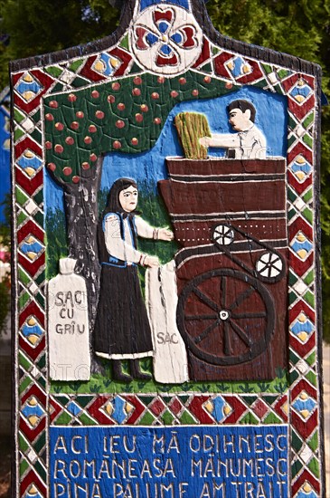 Tombstone of a thresher