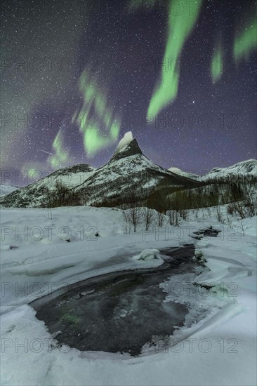 Northern lights over the Stetind