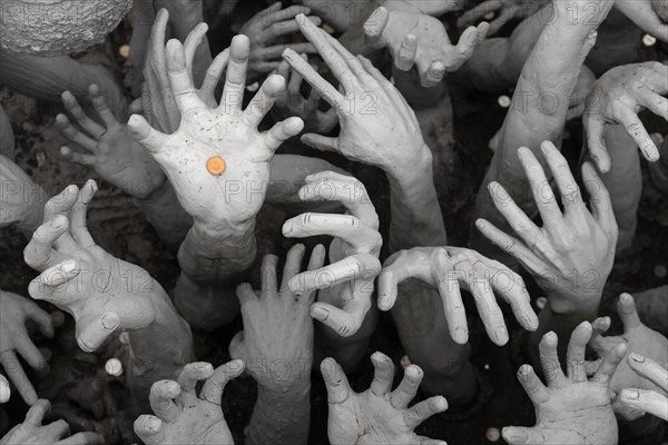 Hands pleading for help
