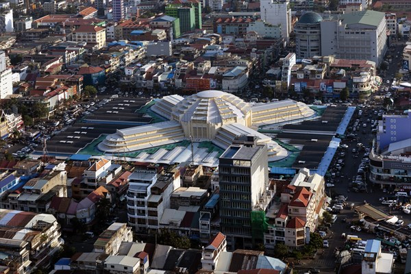 City view with central market Phsar Thmei