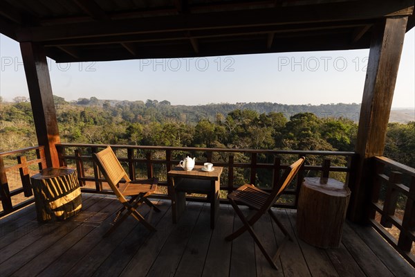 Terrace with view on rainforest