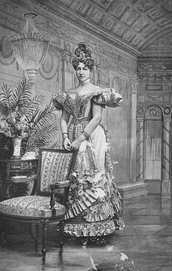 Archduchess Stephanie of Austria at a Viennese costume