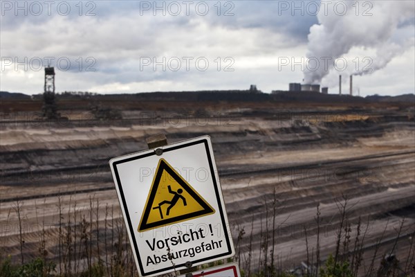 Warning Sign Inden opencast mine
