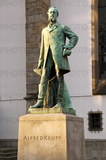 Alfred Krupp monument in the city center