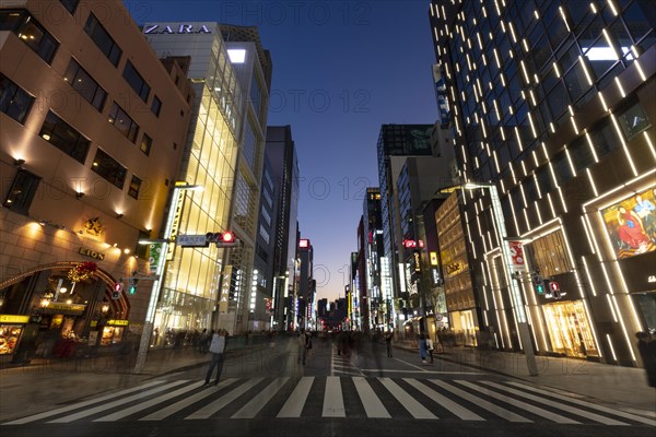 Shopping mile at dusk