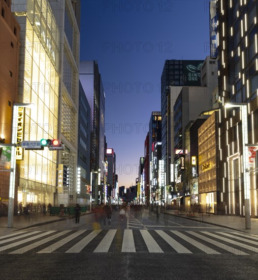 Shopping mile at dusk