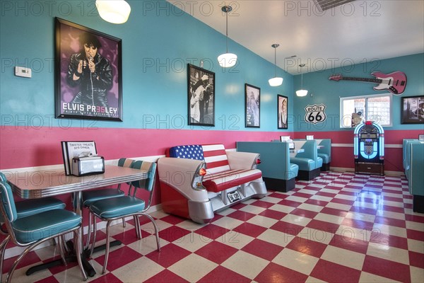Restaurant Twistee Treat Diner and Pink Elephant Antique Mall on Route 66