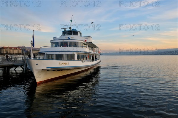 Passenger ship Limmat at mooring Limmatquai