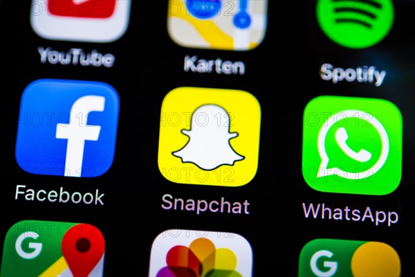 Smartphone screen with SnapChat