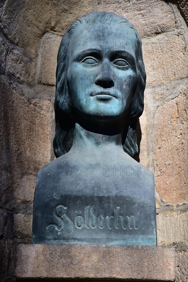 Holderlin bust at the Holderlin Tower