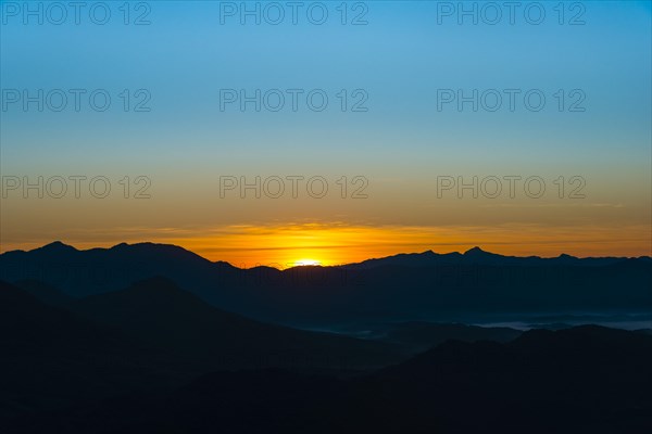 Sunrise over mountains