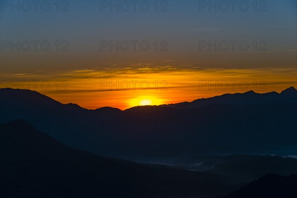 Sunrise over mountains