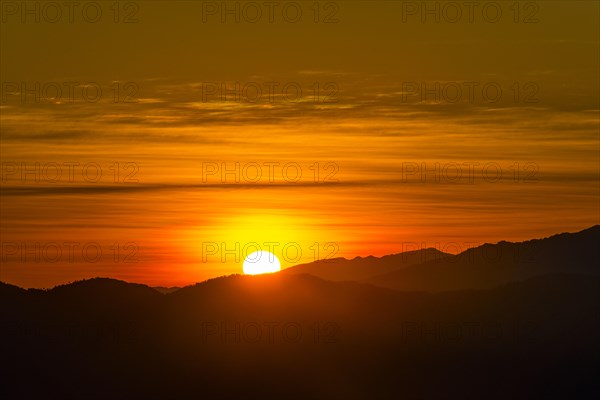 Sunrise over mountains