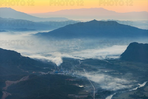 Karst mountains at sunrise