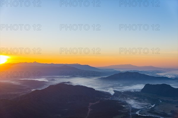 Karst mountains at sunrise