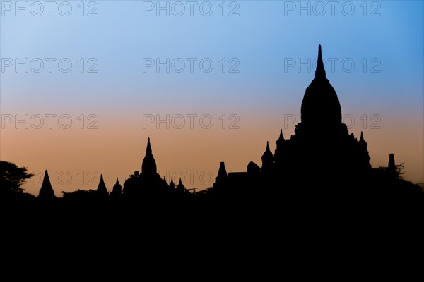 Pagodas in backlight