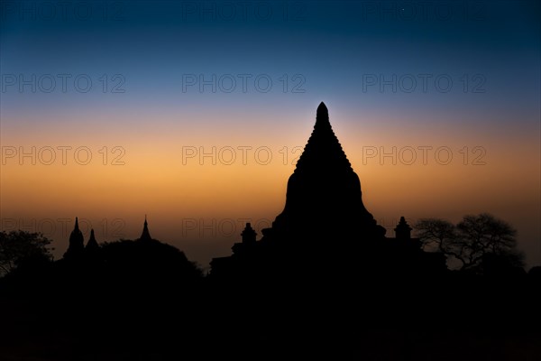 Pagodas in backlight