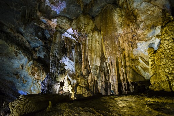 Illuminated cave