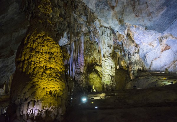 Illuminated cave