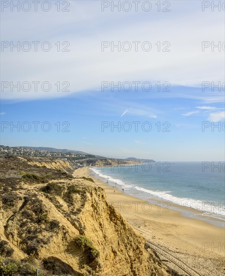 View of the sandy beach from Vista Point