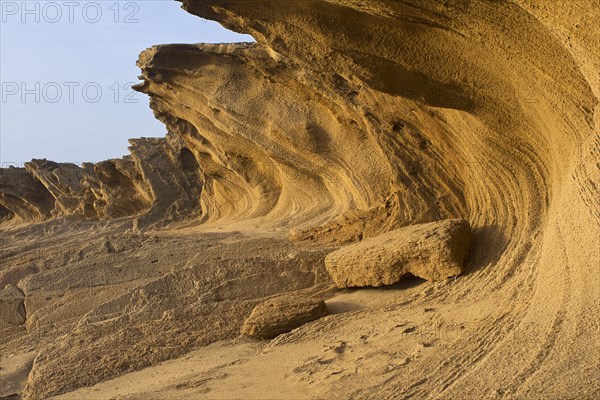 Washed out rock face