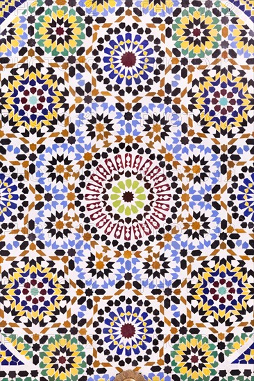 Moroccan zillij mosaic tile decoration