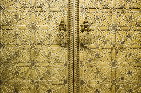 Brass door and door knocker
