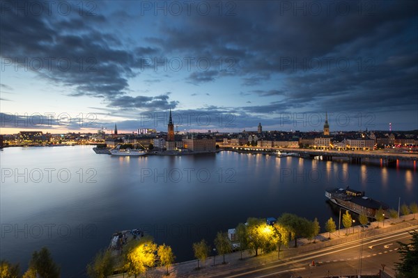 Riddarholmen island at dusk