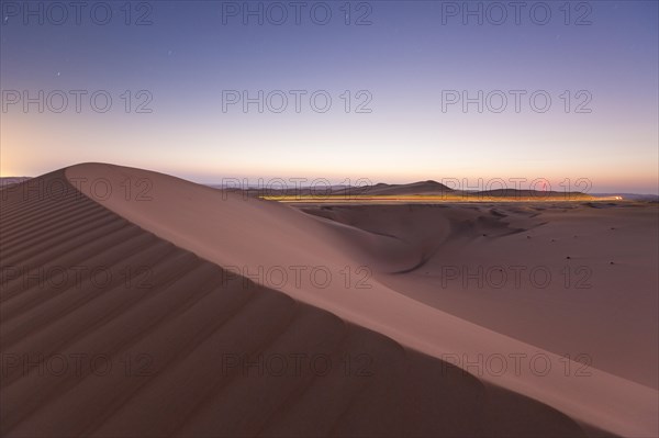 Sand dunes in desert