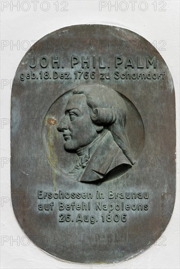 Commemorative plaque to bookseller Johann Philipp Palm