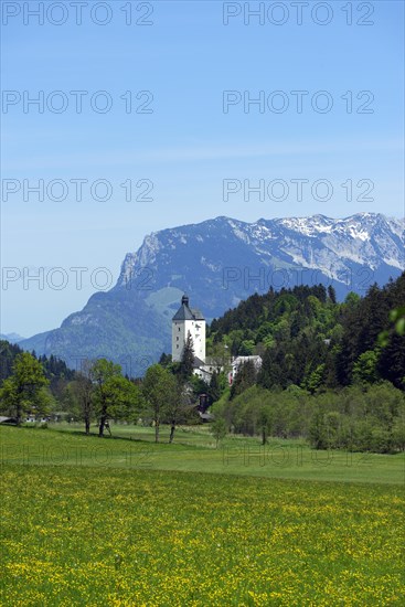 Mariastein with pilgrimage church and bergfried or keep in Kufstein