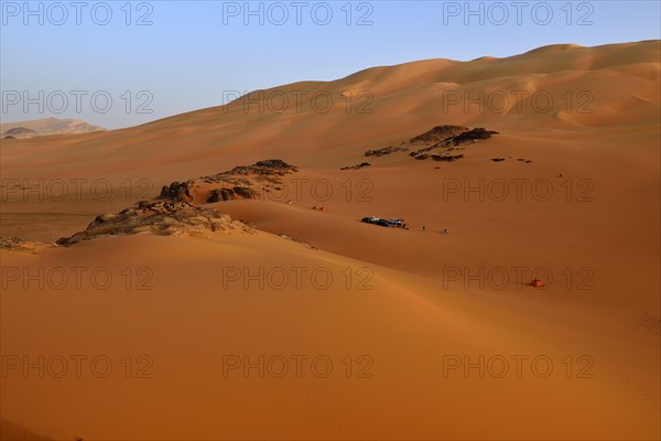 Tourist camp in sand dunes