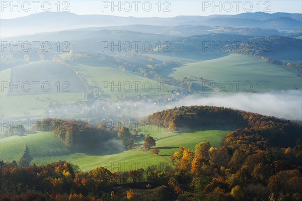 View from Great Horselberg towards the Thuringian Forest