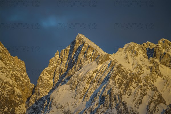 View from Fernpass on Mieminiger mountains in winter