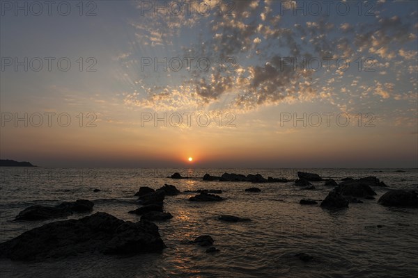 Sunset over the sea
