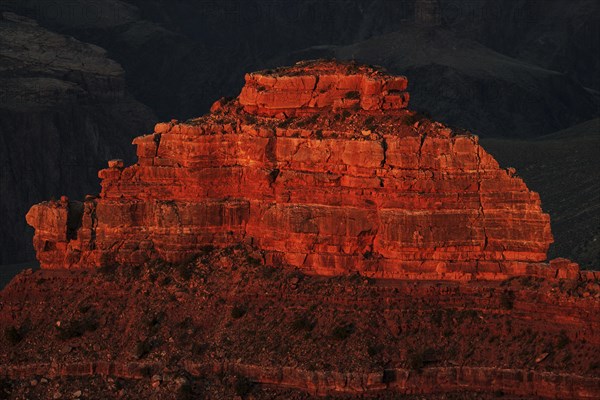 Rock formations in the evening light