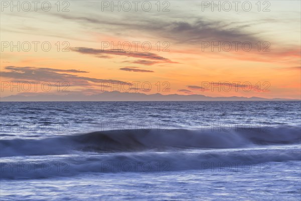 Sunset over the sea