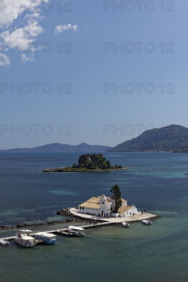 Monastery island Vlacherna and mouse island