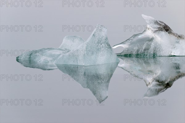 Block of ice in the water