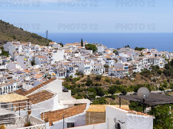 View of white houses in Frigiliana