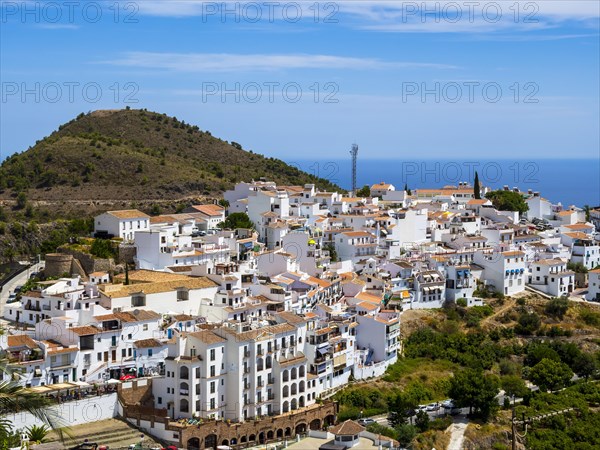 View of white houses in Frigiliana