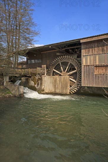 Old sawmill with water wheel