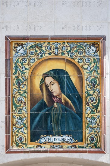 Wall mosaic on the facade of the Church of San Pedro Apostol in Cartama