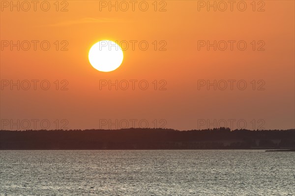 Sunset at the Achterwasser lagoon
